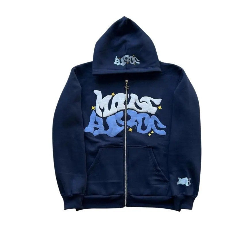 TAON Gothic Punk Zip-Up Hoodie