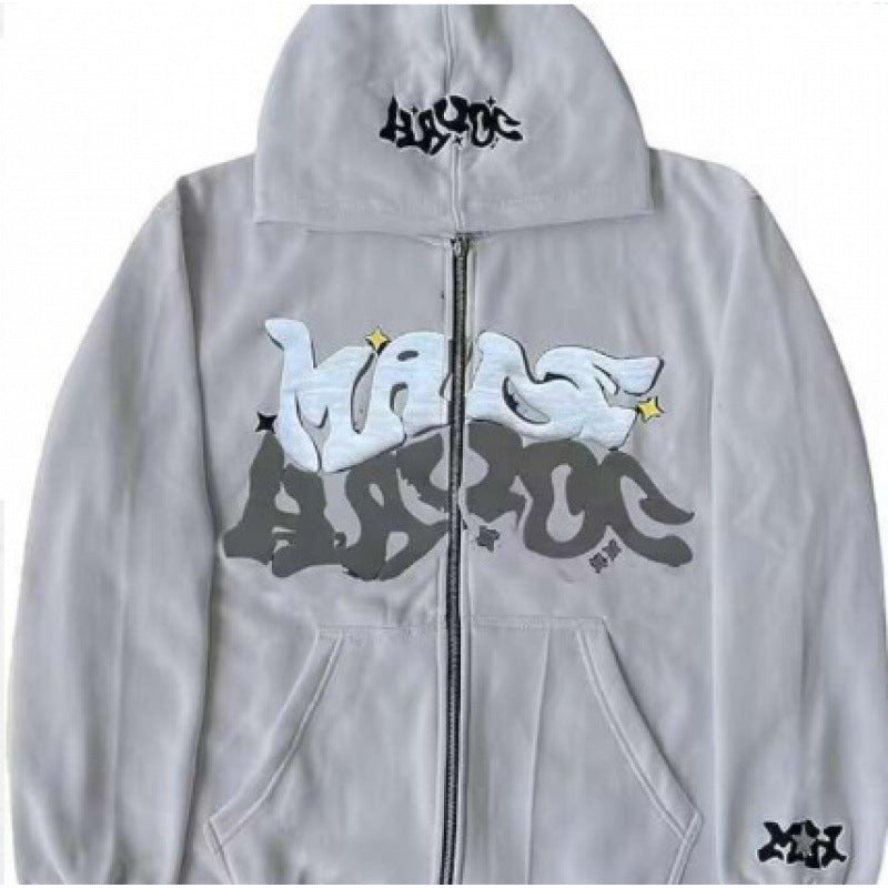 TAON Gothic Punk Zip-Up Hoodie