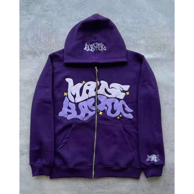 TAON Gothic Punk Zip-Up Hoodie