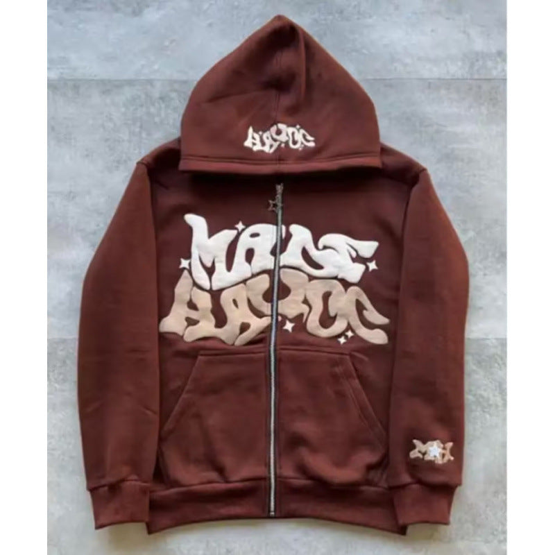TAON Gothic Punk Zip-Up Hoodie