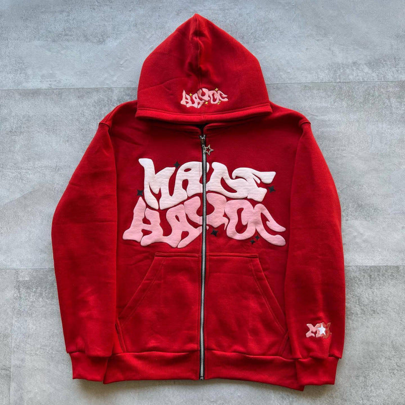 TAON Gothic Punk Zip-Up Hoodie