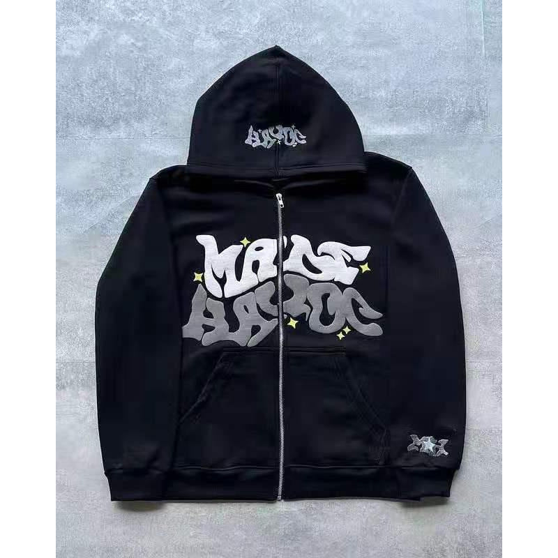 TAON Gothic Punk Zip-Up Hoodie