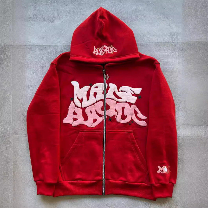 TAON Gothic Punk Zip-Up Hoodie